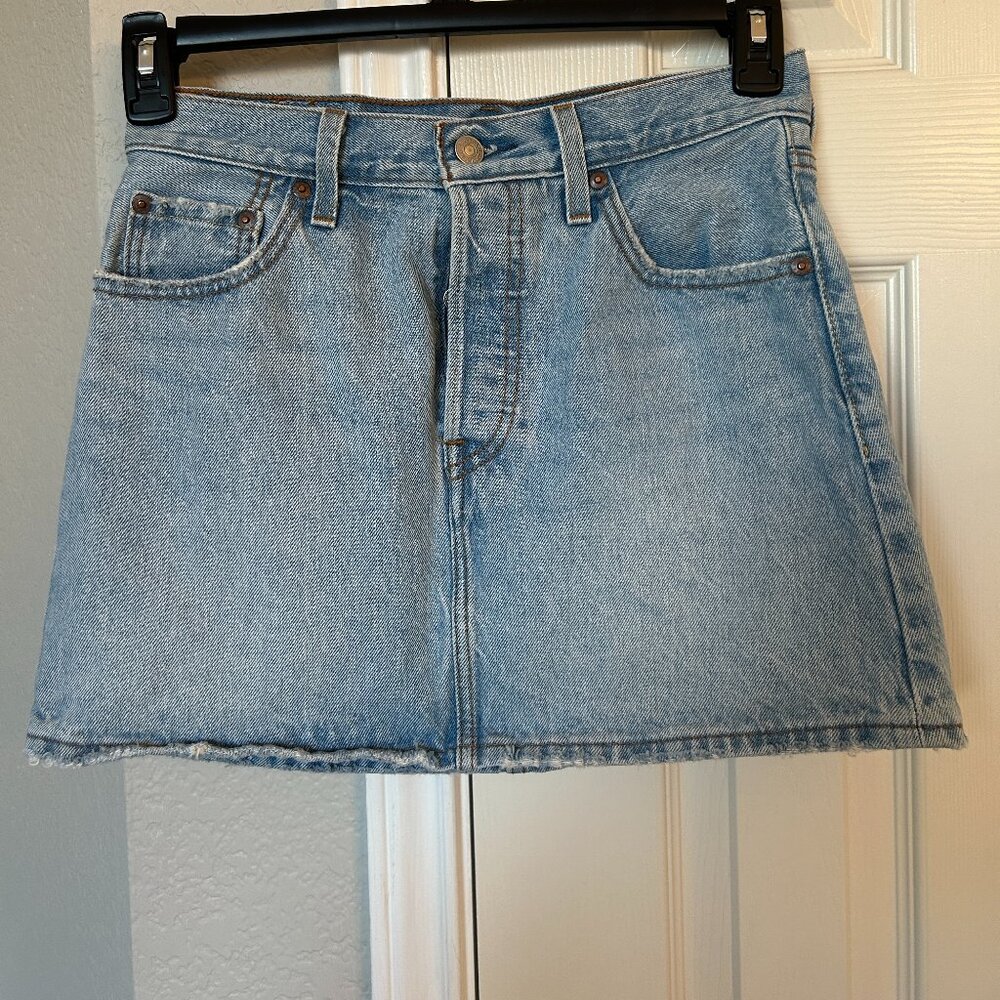 Levi Icon Denim Mini Skirt - Blue Denim - Size W25